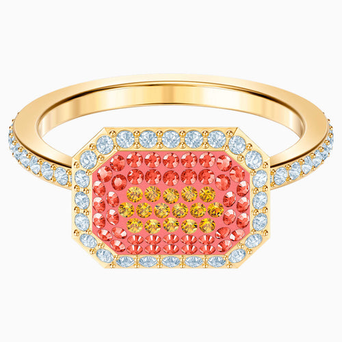 No Regrets Ring, Multi-coloured, Gold-tone plated