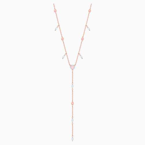 One Y Necklace, Multi-coloured, Rose-gold tone plated