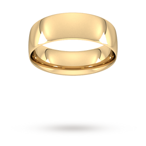 7mm Traditional Court Standard Wedding Ring in 9 Carat Yellow Gold- Ring Size V