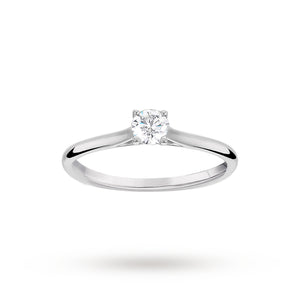 Brilliant Cut 0.25ct 4 Claw Diamond Solitaire Ring In 9ct ...