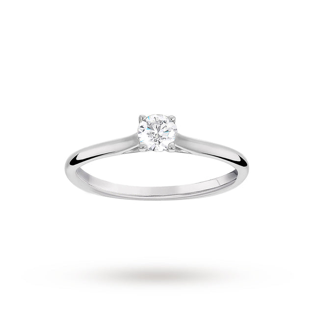 Brilliant Cut 0.25ct 4 Claw Diamond Solitaire Ring In 9ct ...