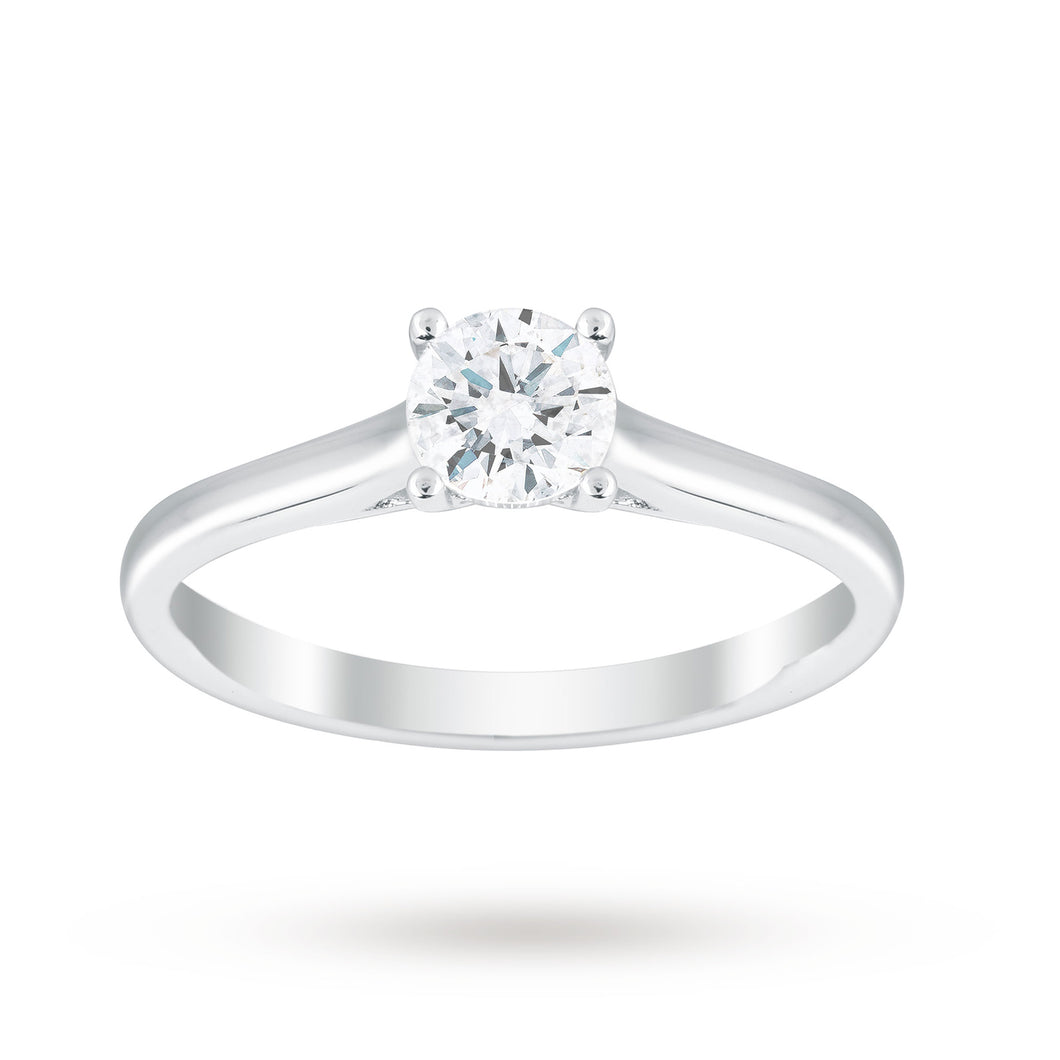 Brilliant Cut 0.70ct 4 Claw Diamond Solitaire Ring In 9ct ...