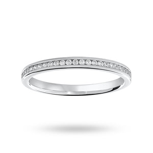 9 Carat White Gold 0.12 Carat Brilliant Cut Half Eternity Ring