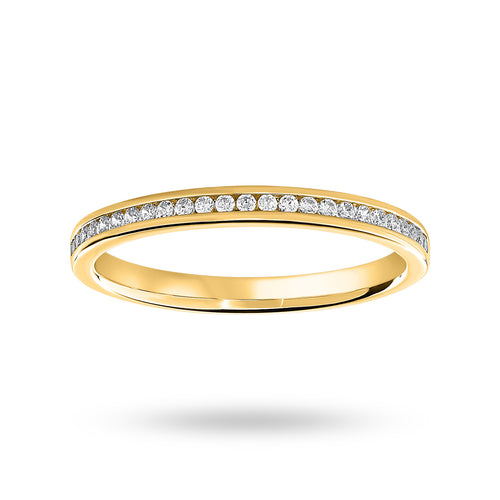 9 Carat Yellow Gold 0.12 Carat Brilliant Cut Half Eternity Ring