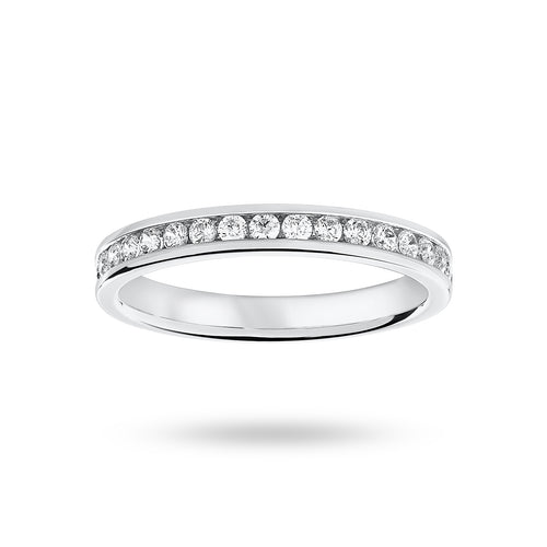 9 Carat White Gold 0.33 Carat Brilliant Cut Half Eternity Ring