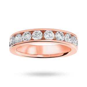 9 Carat Rose Gold 1.50 Carat Brilliant Cut Half Eternity Ring