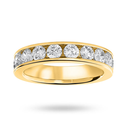 9 Carat Yellow Gold 1.50 Carat Brilliant Cut Half Eternity Ring