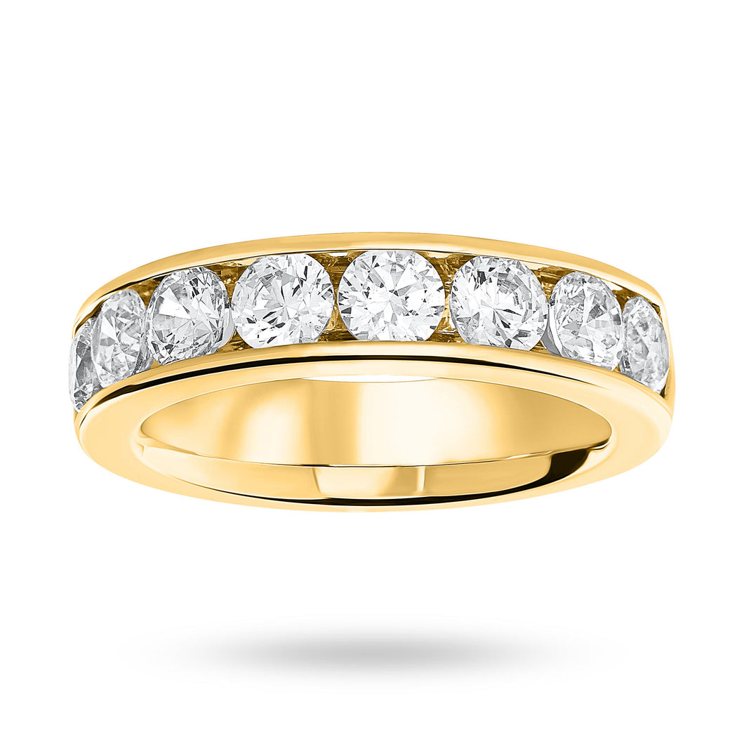 9 Carat Yellow Gold 1.85 Carat Brilliant Cut Half Eternity Ring