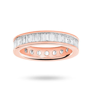 9 Carat Rose Gold 2.00 Carat Baguette Cut Full Eternity Ring