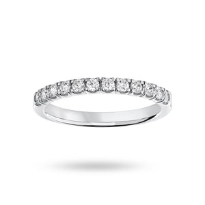 Platinum 0.33 Carat Brilliant Cut Under Bezel Half Eternity Ring