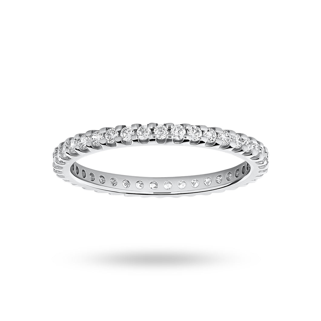 Platinum 0.50 Carat Brilliant Cut Claw Set Full Eternity Ring