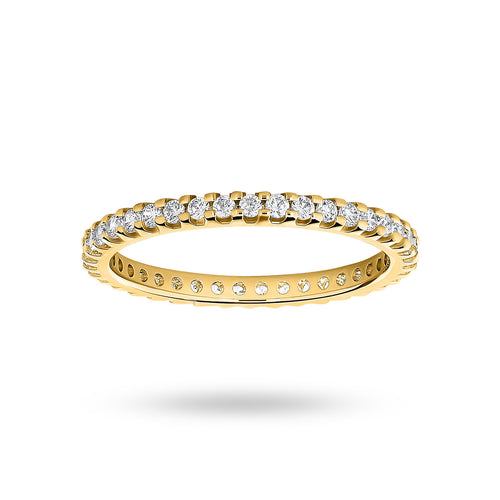 9 Carat Yellow Gold 0.50 Carat Brilliant Cut Claw Set Full Eternity Ring