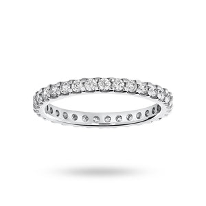 Platinum 0.75 Carat Brilliant Cut Claw Set Full Eternity Ring