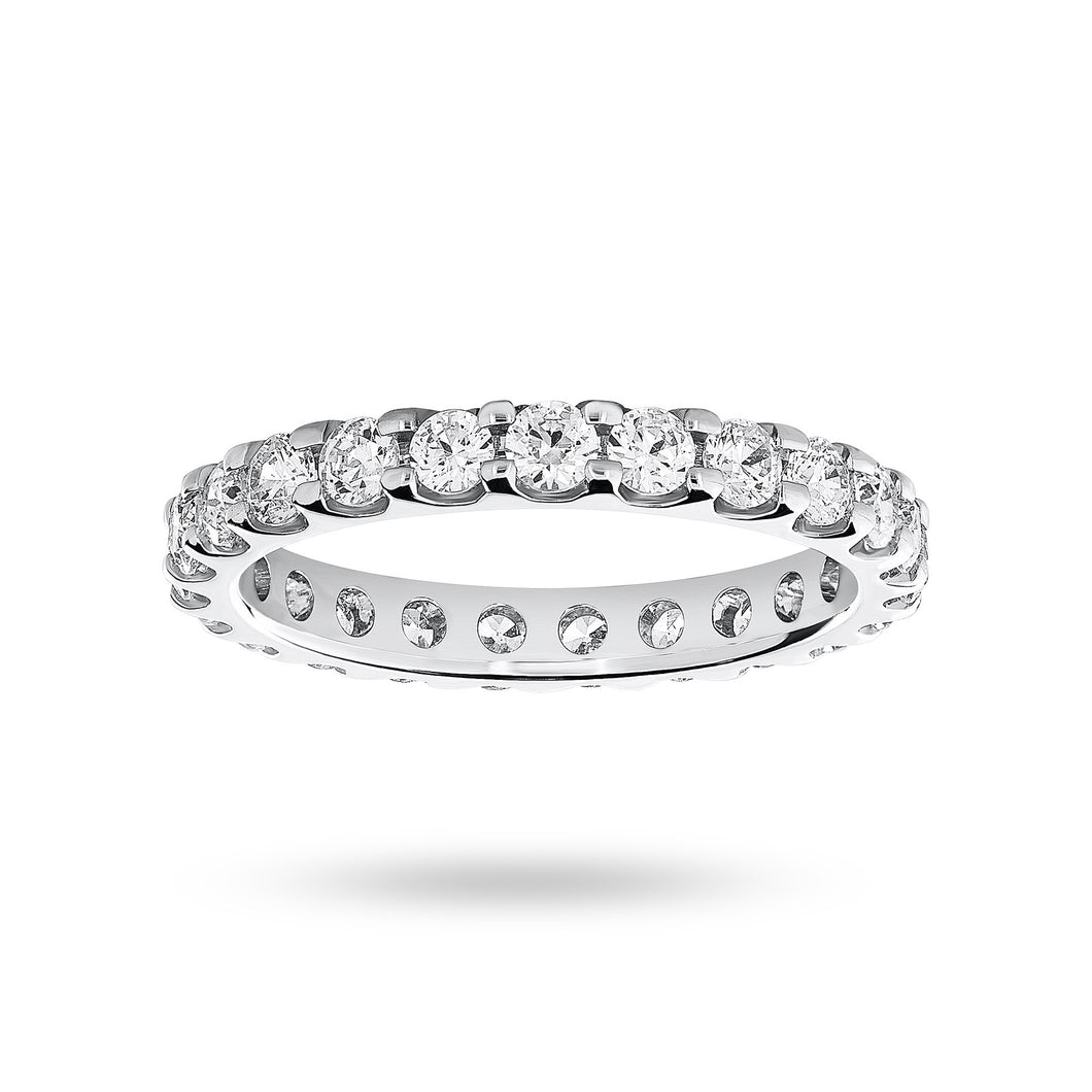 Platinum 1.50 Carat Brilliant Cut Claw Set Full Eternity Ring