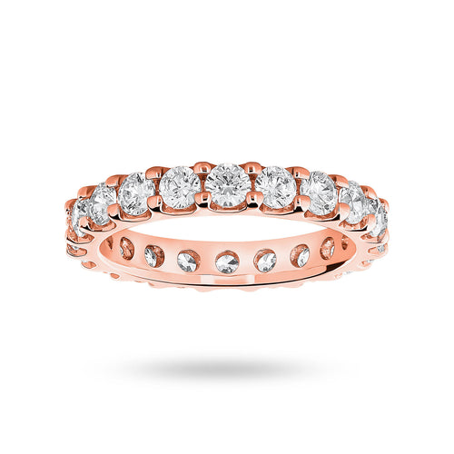 9 Carat Rose Gold 2.00 Carat Brilliant Cut Claw Set Full Eternity Ring