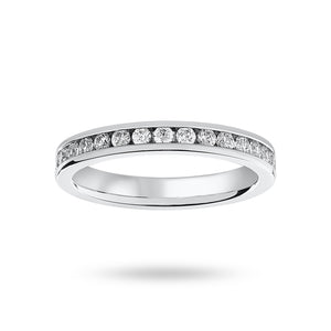 Platinum 0.75 Carat Brilliant Cut Channel Set Full Eternity Ring