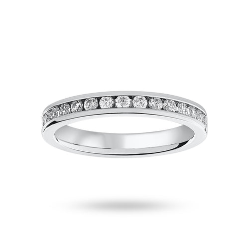 9 Carat White Gold 0.75 Carat Brilliant Cut Channel Set Full Eternity Ring