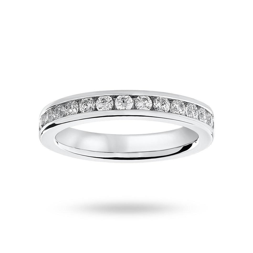 Platinum 1.00 Carat Brilliant Cut Channel Set Full Eternity Ring