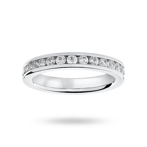 Platinum 1.00 Carat Brilliant Cut Channel Set Full Eternity Ring