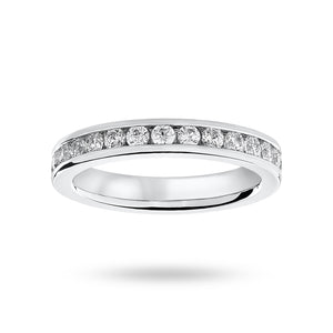 Platinum 1.00 Carat Brilliant Cut Channel Set Full Eternity Ring