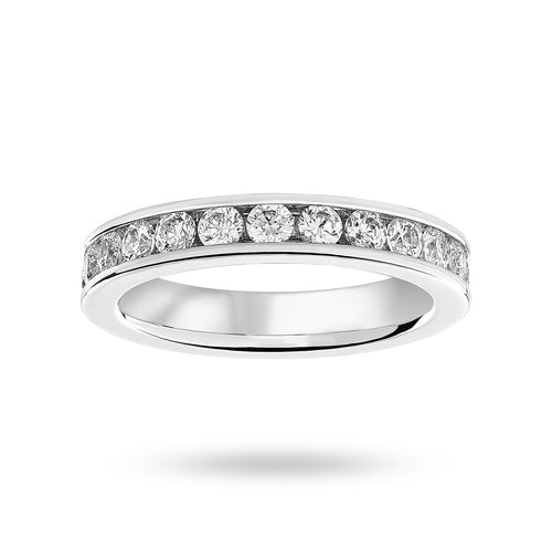 Platinum 1.50 Carat Brilliant Cut Channel Set Full Eternity Ring