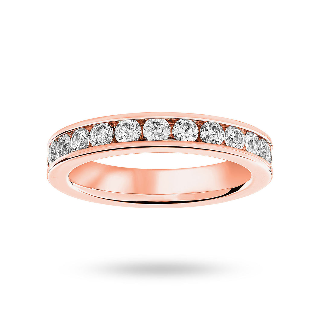 9 Carat Rose Gold 1.50 Carat Brilliant Cut Channel Set Full Eternity Ring