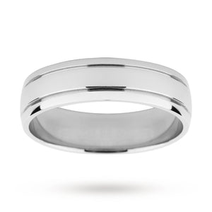 Palladium 500 6mm Fancy Gents Ring