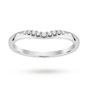 Platinum 0.10 Total Carat Weight Diamond Wedding Band - Ring Size O