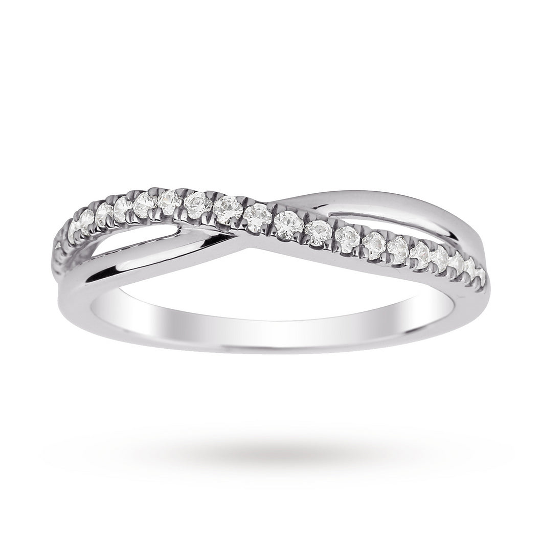 Platinum 0.25 Total Carat Weight Diamond Wedding Band - Ring Size N