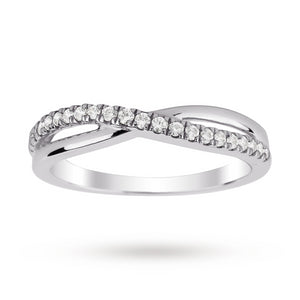 Platinum 0.25 Total Carat Weight Diamond Wedding Band - Ring Size P