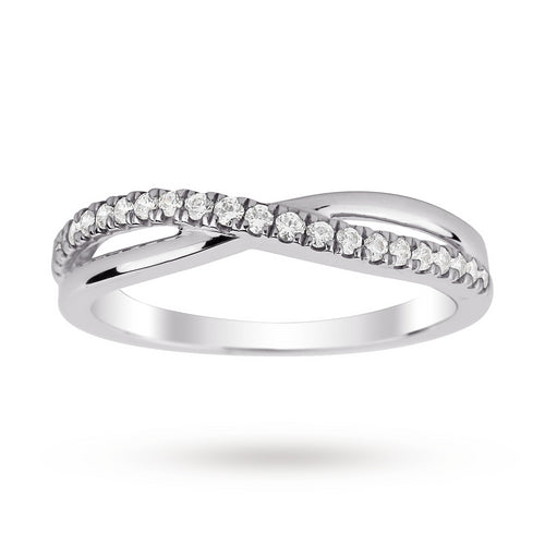 Platinum 0.25 Total Carat Weight Diamond Wedding Band - Ring Size K