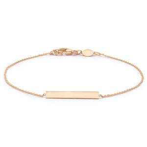 9ct Rose Gold Adjustable Bar Bracelet