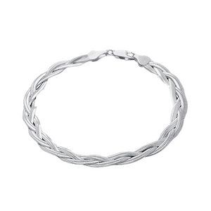 Silver Plait Bracelet