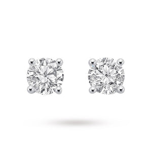 9ct White Gold 1.00ct Brilliant Cut Stud Earrings