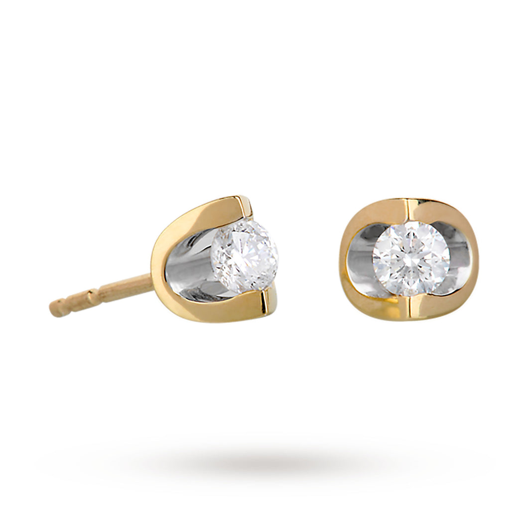 9ct Yellow Gold 0.25ct Tension Set Diamond Earrings