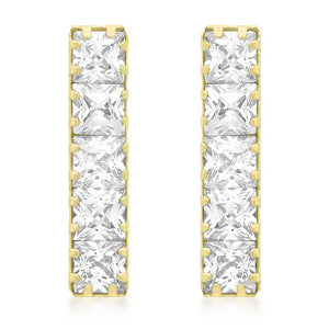 9ct Yellow Gold Line Drop Earrings