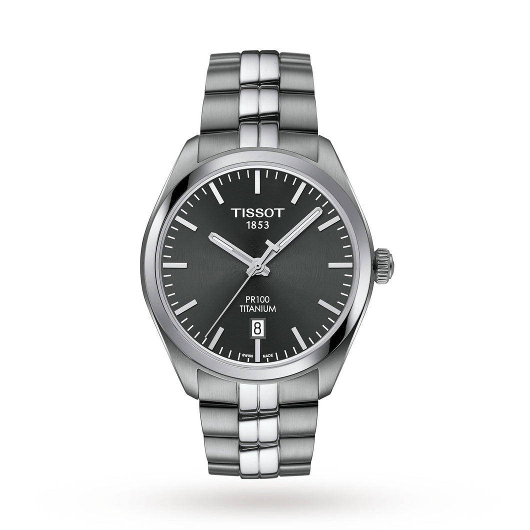 Tissot Mens PR100 Titanium Watch