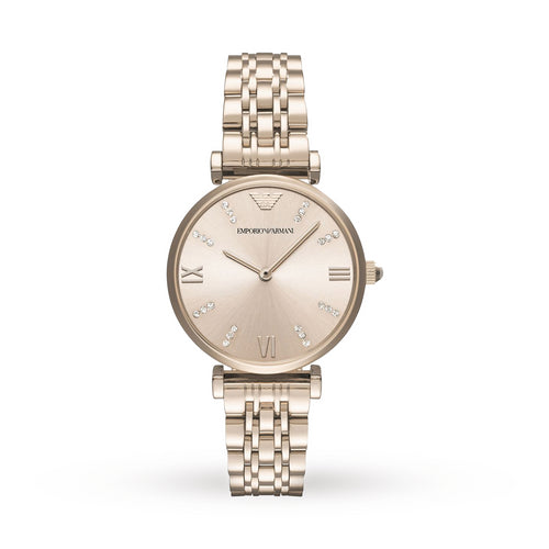 Emporio Armani AR11059 Ladies Blush Rose Gold Stainless Steel Watch