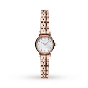 Emporio Armani Rose Gold Tone T-Bar Ladies Watch