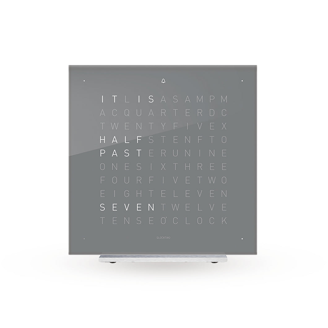 Qlocktwo Touch Early Grey Tea Table Clock 13.5cm