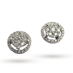 Ponte Vecchio 18ct White Gold 0.30ct Halo Stud Earringss