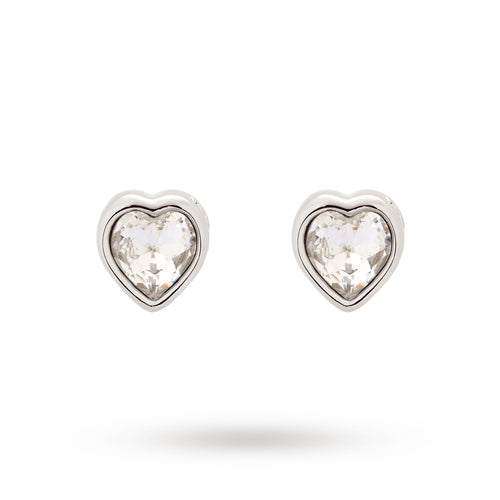 Ted Baker Silver Crystal Heart Earrings