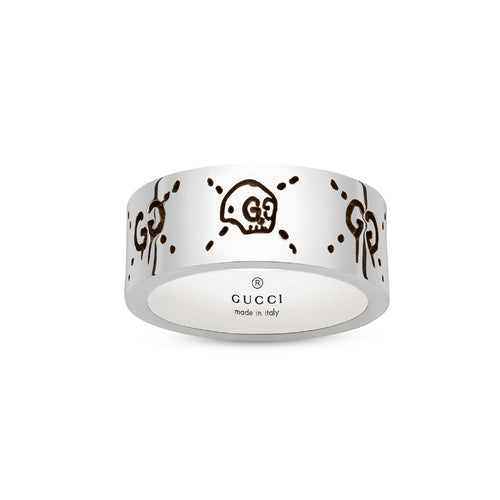 Gucci Ghost 9mm Ring in Silver - Ring Size M.5