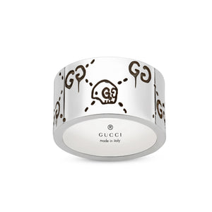 GucciGhost 12mm Ring in Silver - Ring Size O