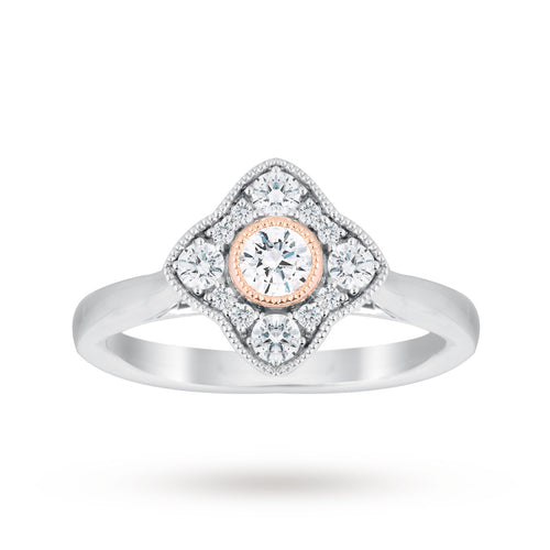 Jenny Packham 18 Carat White Gold 0.50 Carat Diamond Clus ...