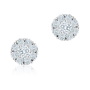 Birks Snowflake 0.43ct Diamond Cluster Stud Earrings