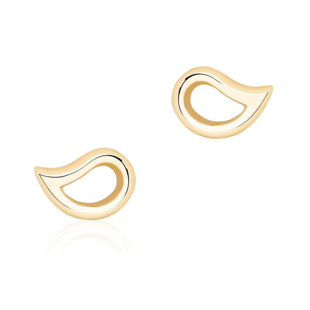 Birks Pétale Yellow Gold Stud Earrings