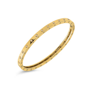 Roberto Coin Symphony 18ct Yellow Gold Bangle With Round Design