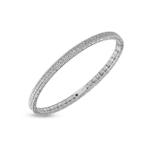 Roberto Coin Symphony 18ct White Gold 0.61 Total Carat Weight Diamond Bangle