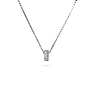 Roberto Coin Symphony 18ct White Gold 0.156ct Diamond Bead Pendant